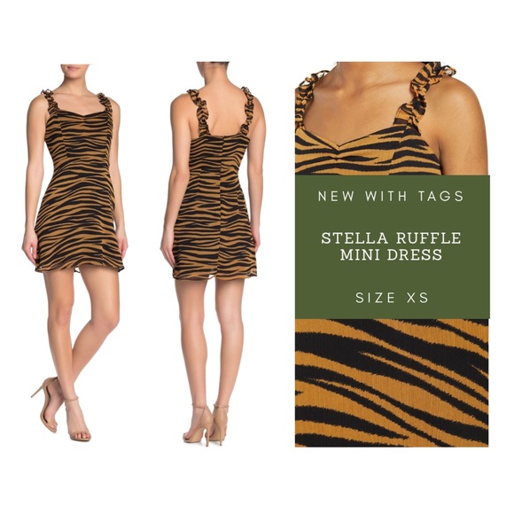 ruffle strap mini dress